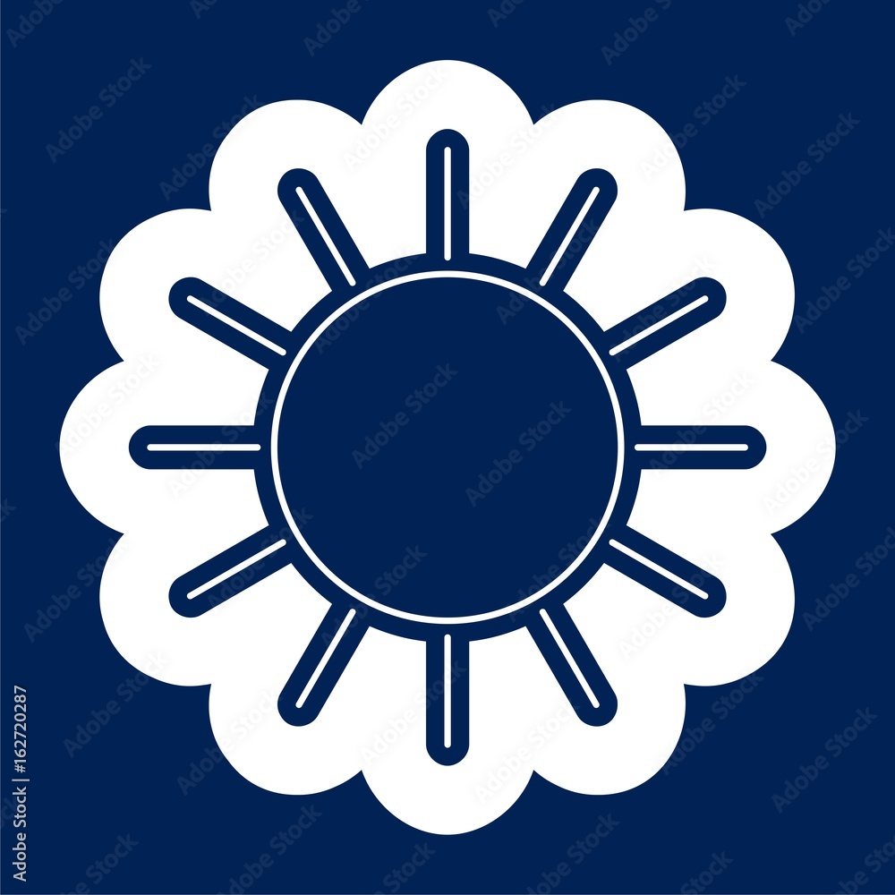 Sun Icon Flat Graphic Design - Illustration