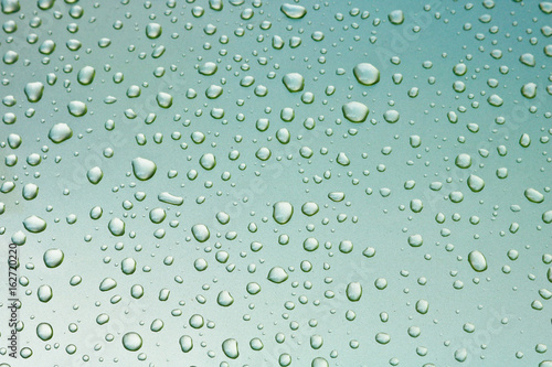 Background of water drops on the surface