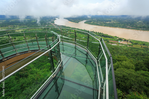 Fotografi Sky walk , pha tak sue Nongkhai City, Wat Pha Tak Sue, Thailand