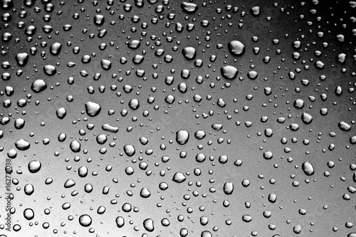 Background of water drops on the surface