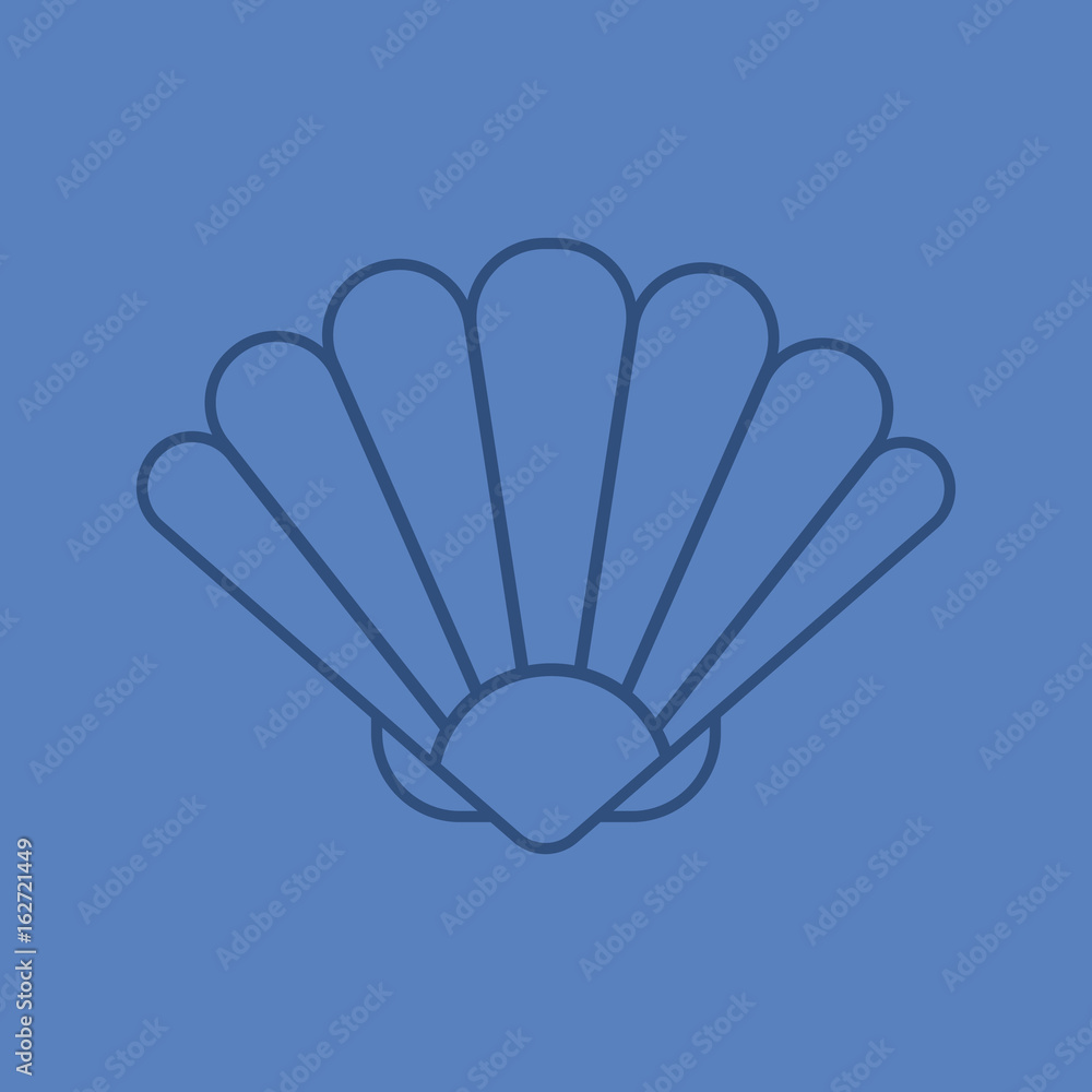 Seashell color linear icon Seashell color linear icon