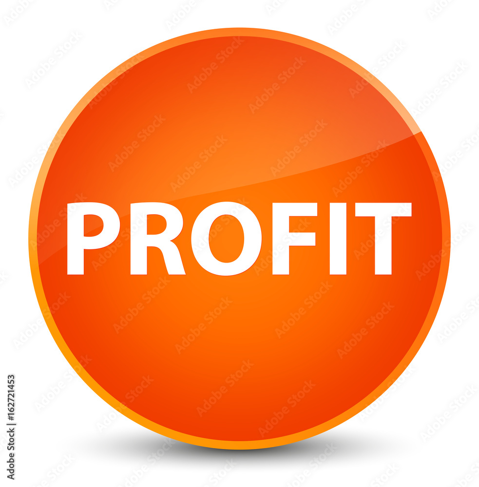 Profit elegant orange round button Profit elegant orange round button