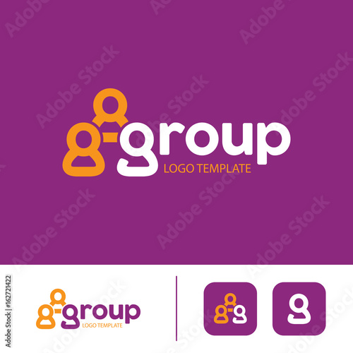 Group concept logo template