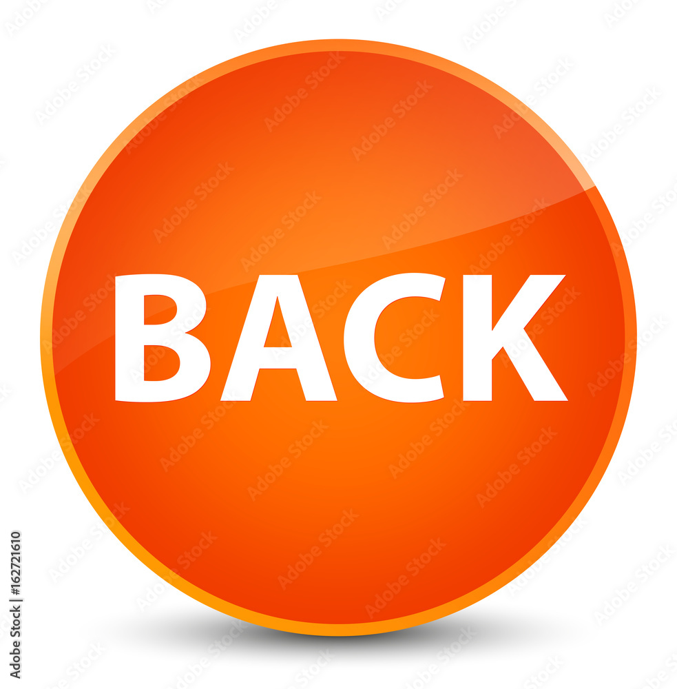 Back elegant orange round button Back elegant orange round button