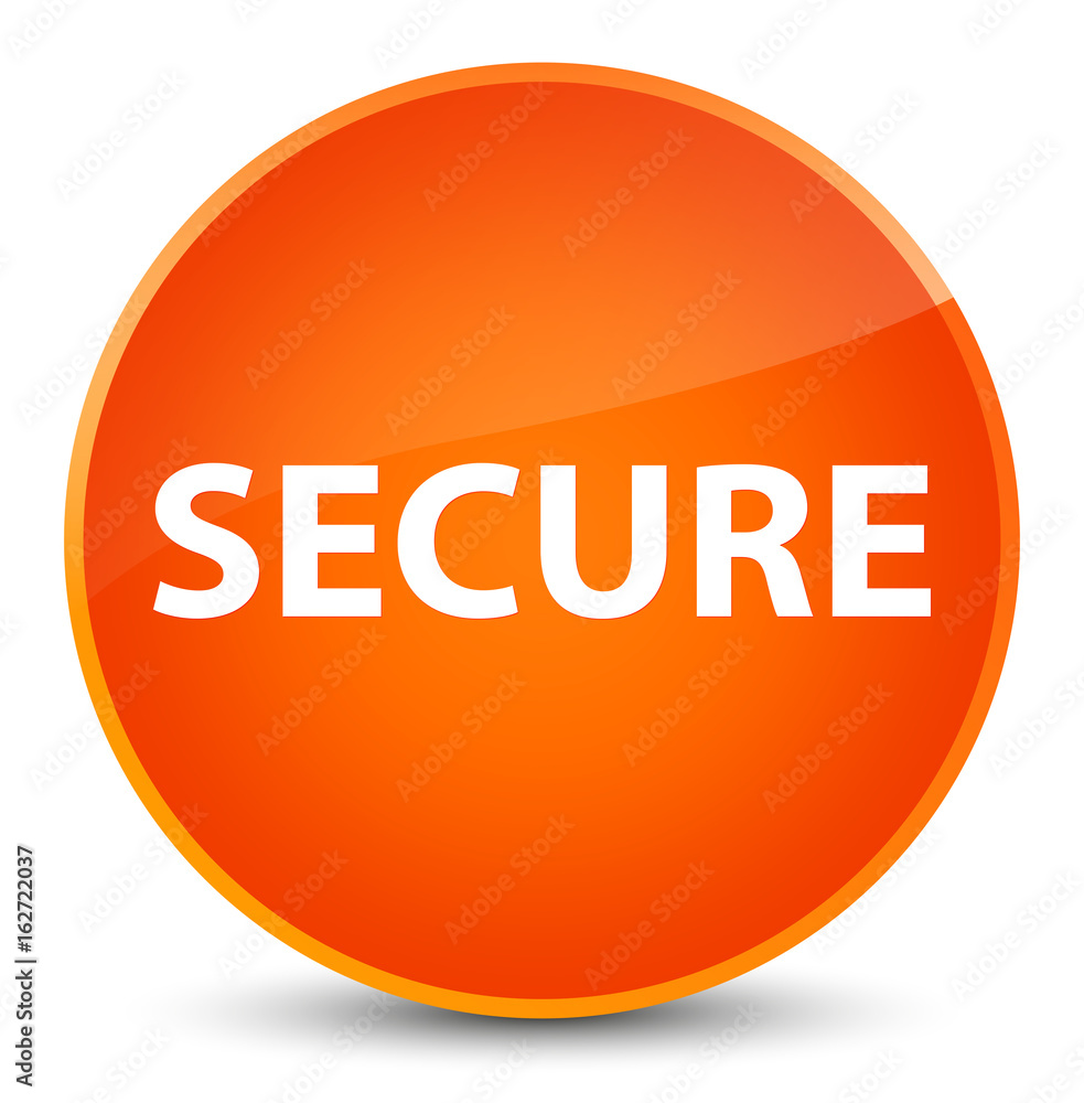 Secure elegant orange round button Secure elegant orange round button