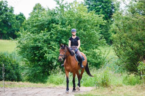 Horse rider in summer