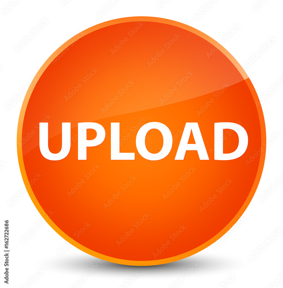 Upload elegant orange round button Upload elegant orange round button