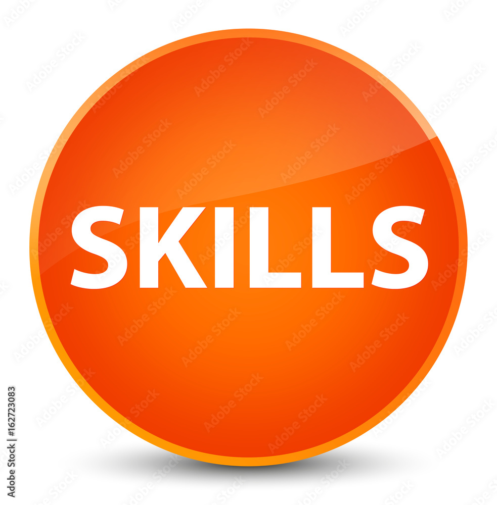 Skills elegant orange round button Skills elegant orange round button
