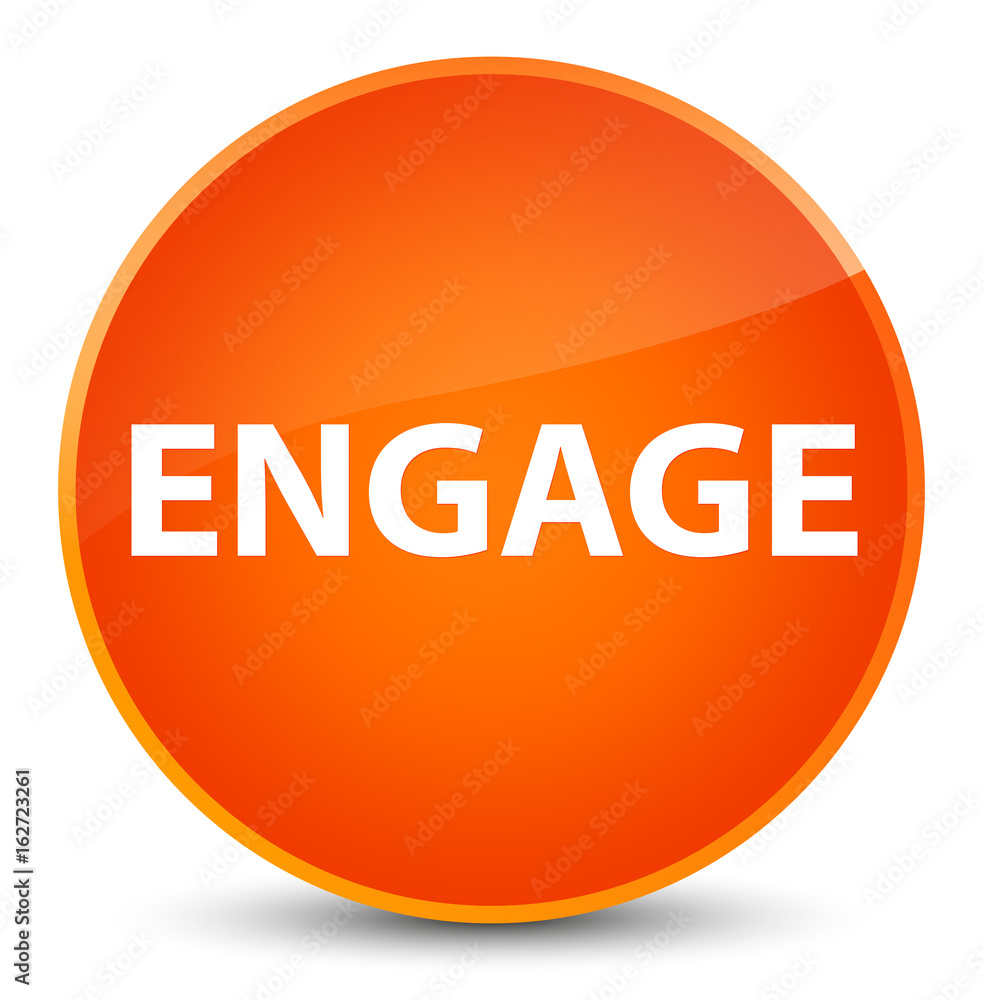 Engage elegant orange round button Engage elegant orange round button