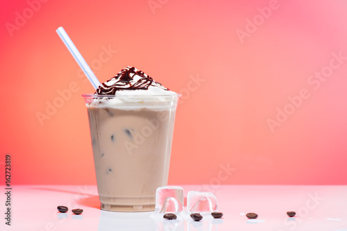 Leinwand Poster iced coffee with ice-cream