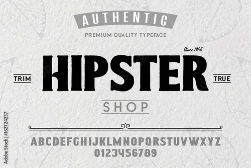 Font.Alphabet.Script.Typeface.Label.Hipster typeface.For labels and different type designs