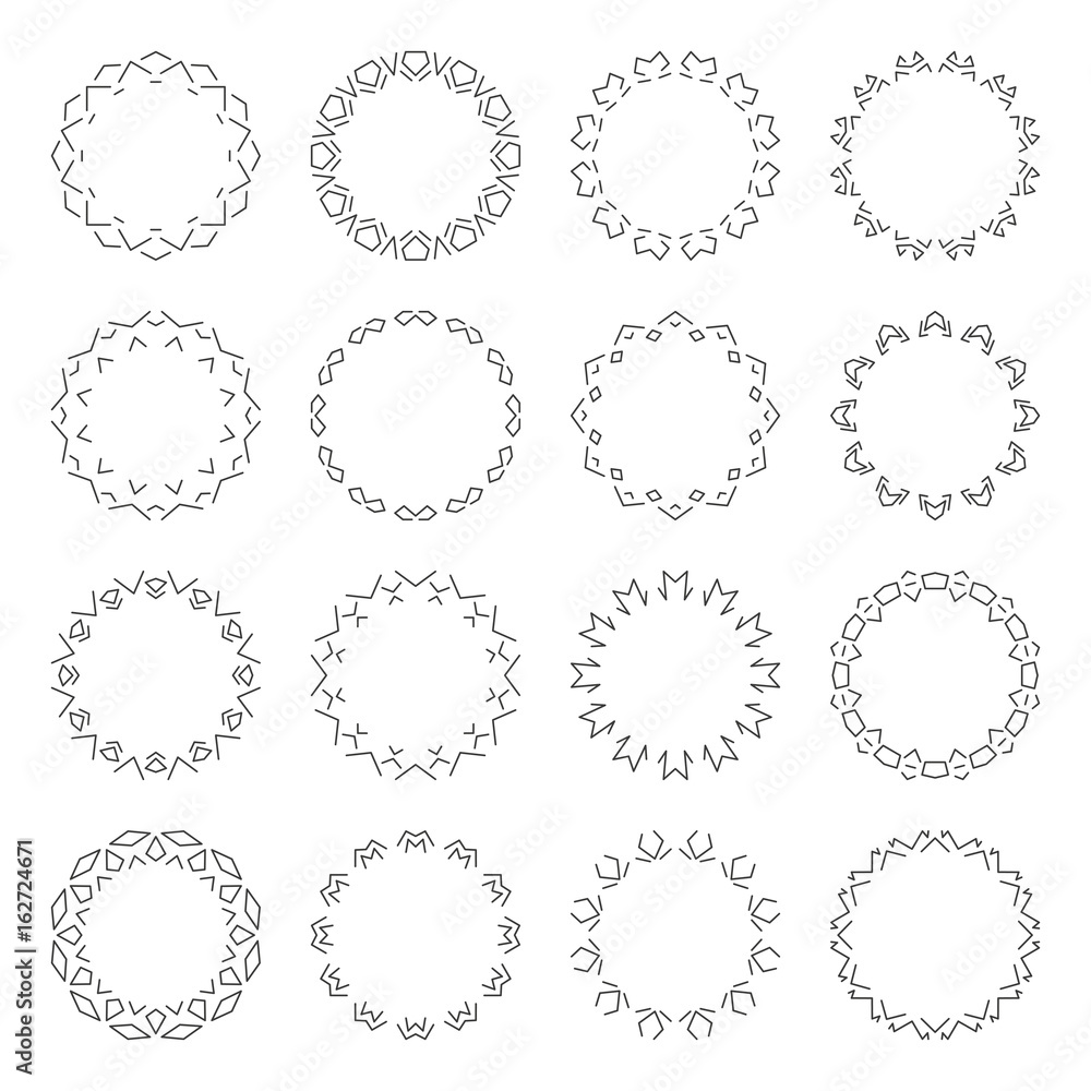 Set of Decoration Frame. Geometric lines. 