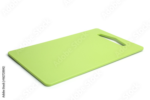 Green plastic cutting board