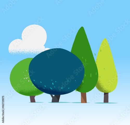 Alberi e Piante - Gruppo Querce e Cipressi