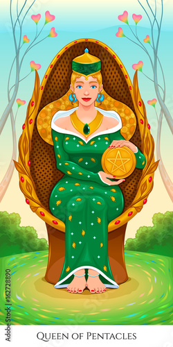 Queen of pentacles, tarot card