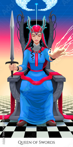 Queen of swords, tarot card