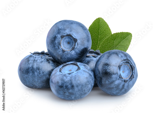 Fotografija Blueberries isolated on white background