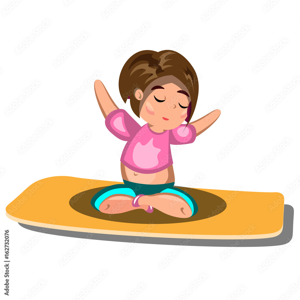 Young woman sitting in yoga lotus pose. Young woman sitting in yoga lotus pose.