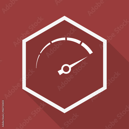 Poly Button mit Schatten - Tachometer