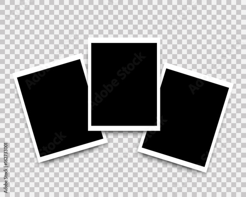 Vector Photo frames set mockup design