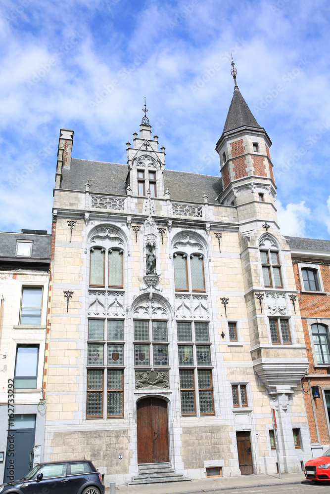 Historic mansion in downtown Binche, Wallonie, Belgium Historic mansion in downtown Binche, Wallonie, Belgium