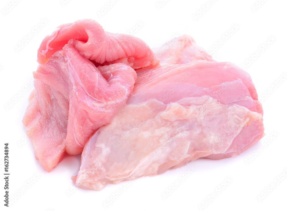 Pork on a white background Pork on a white background