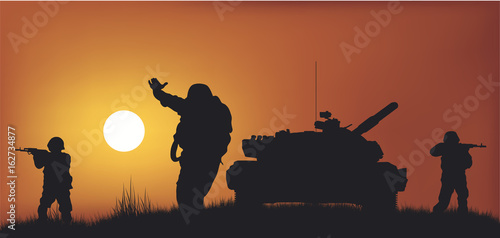 Soldiers on the performance of the combat mission.