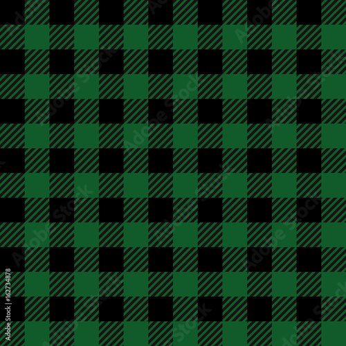Green Lumberjack Seamless Pattern Design