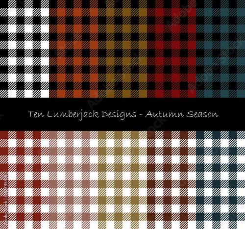 Ten Lumberjack Designs - Autumn Season Theme