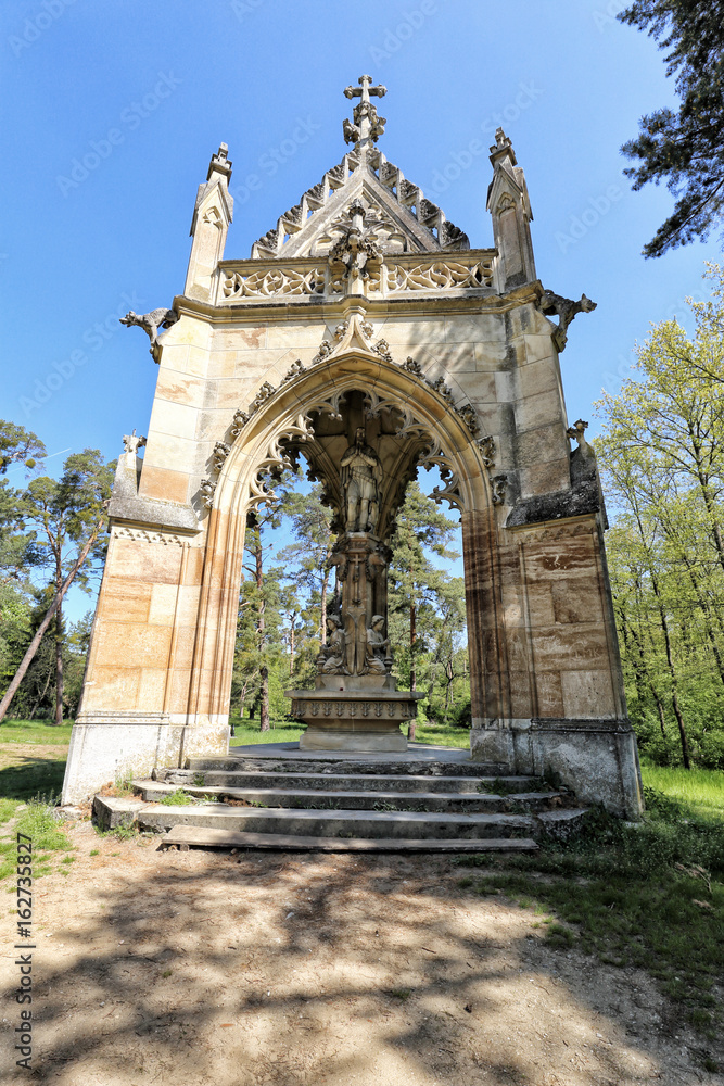 Saint Hubert temple in the forests (perspective)