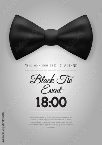 A4 Elegant Black Tie Event Invitation Template