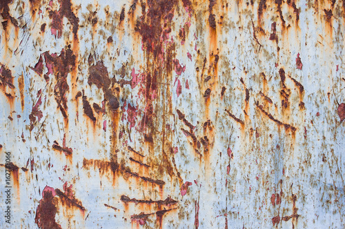 Old rusty steel wall for background. Abstract background.