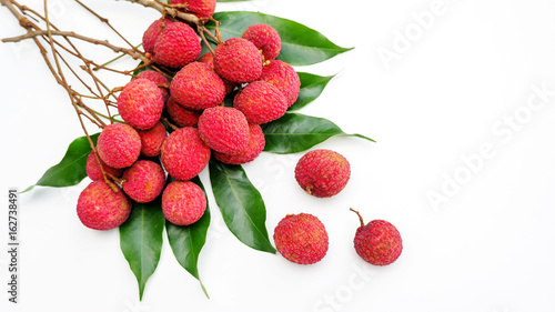 Litchi on a white background.