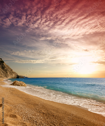 Egremni beach at Lefkada  Ionion sea  Greece