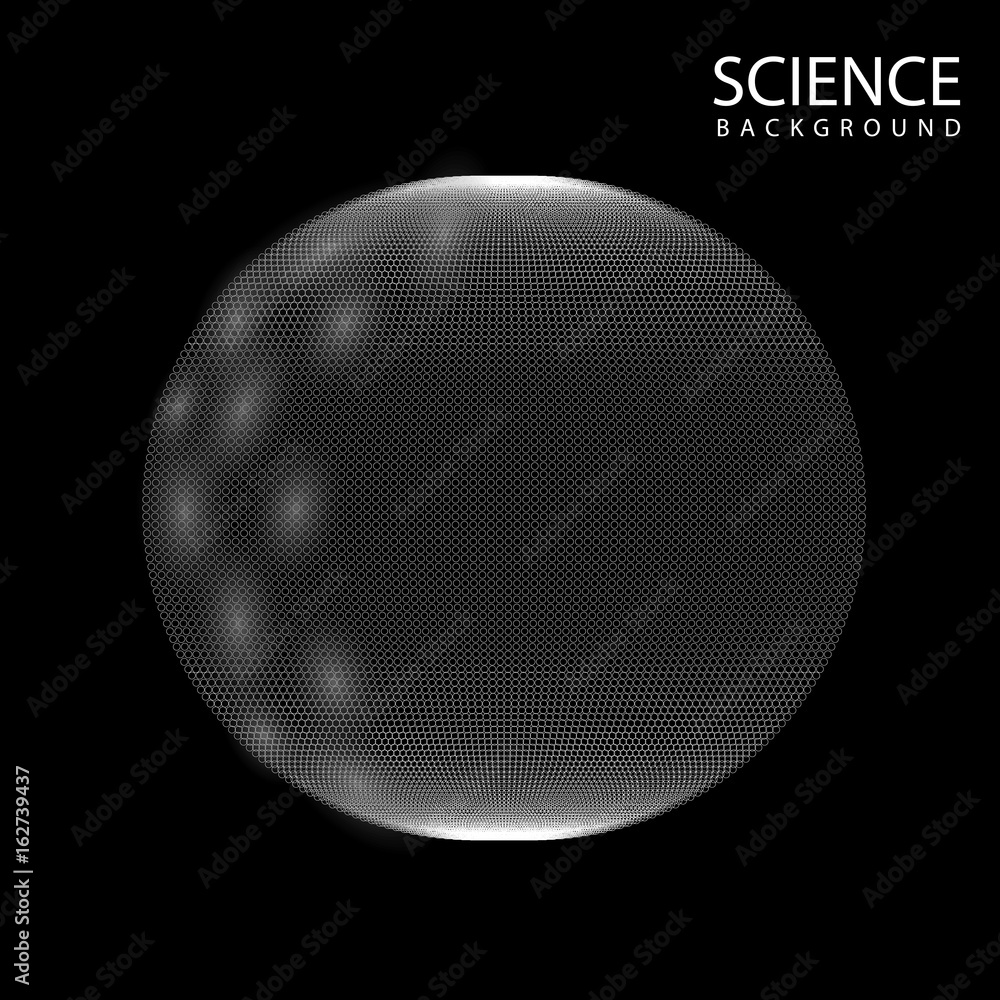 dot science circle abstract background vector