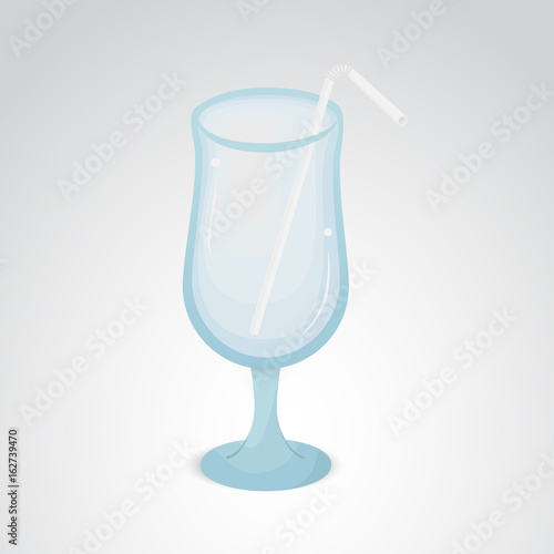 Water glass vector icon.
