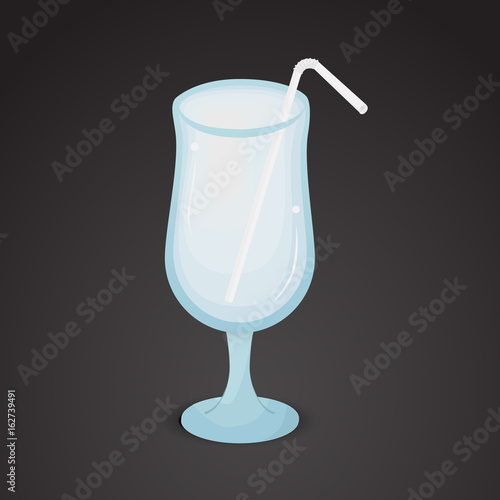 Water glass vector icon.