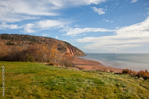 A view of the famous Cape Split or Blomidon Provincial park in Nova Scotia
