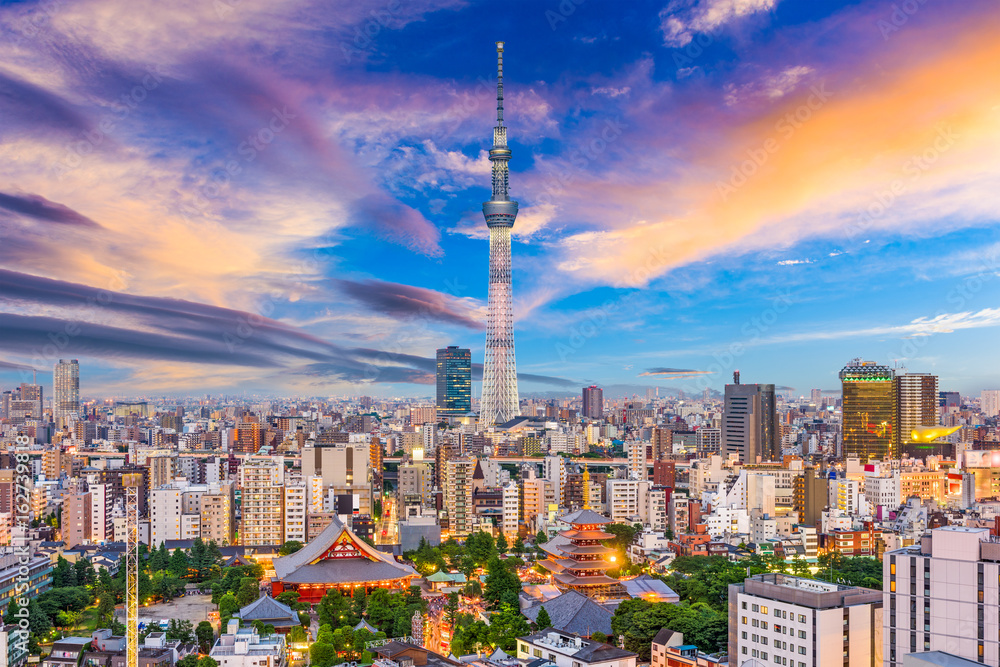 Obraz premium Tokio, Japonia Skyline