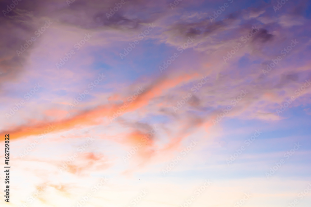 sky and clouds of heaven With sunset and colorful
