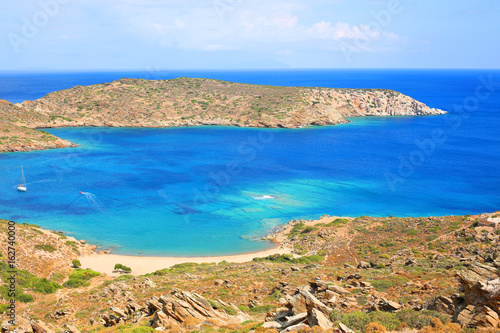 Turquoise bay on Ios Island, Cyclades Islands, Greece