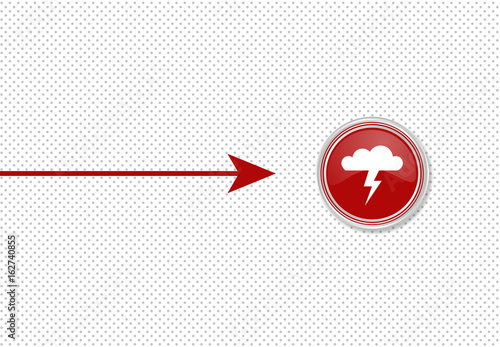 Pfeil zeigt auf Knopf - Gewitterwolke