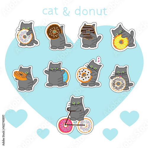 Котик и пончик 