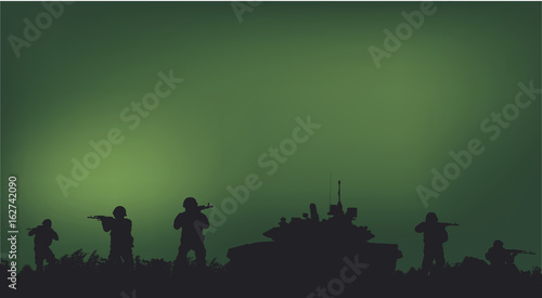Soldiers on the performance of the combat mission.