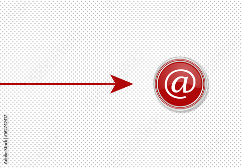 Pfeil zeigt auf Knopf - At Zeichen - Email