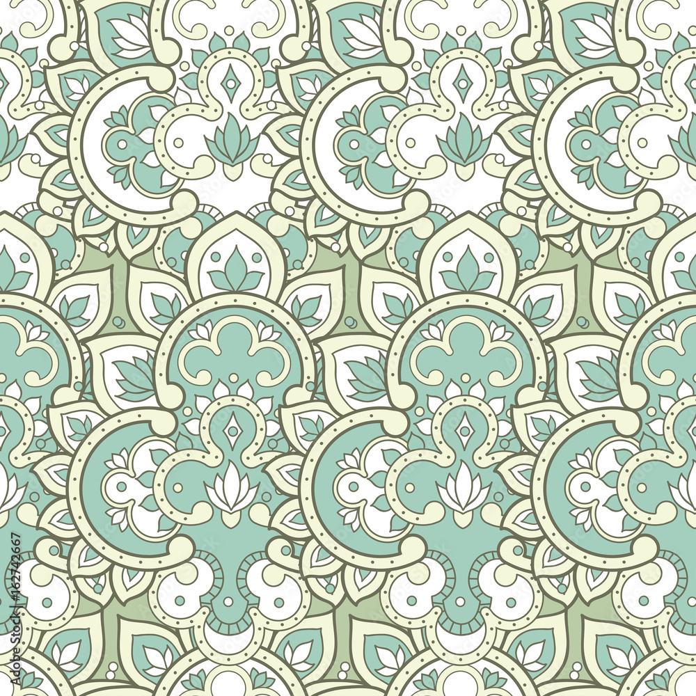 indian floral seamless pattern. vector background