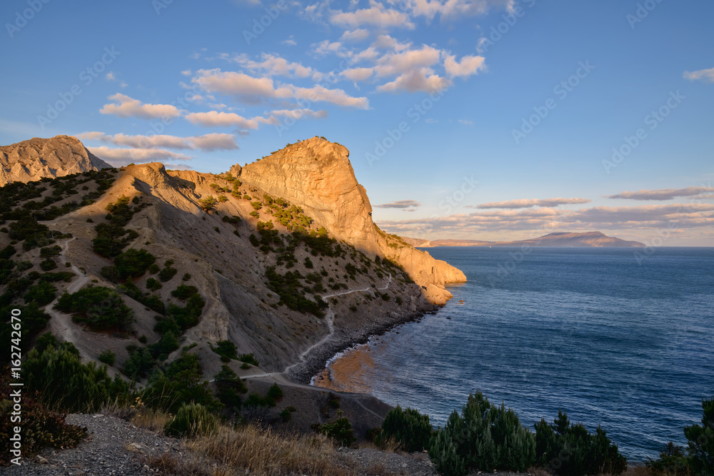 Amazing landscape of the Black Sea and mountain in Crimea Amazing landscape of the Black Sea and mountain in Crimea