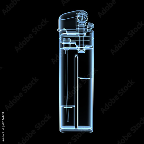 x-ray of a lighter