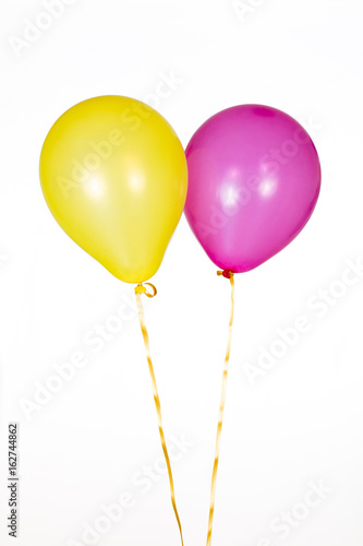 Wallpaper Mural Colorful Balloons with yellow ribbons Torontodigital.ca