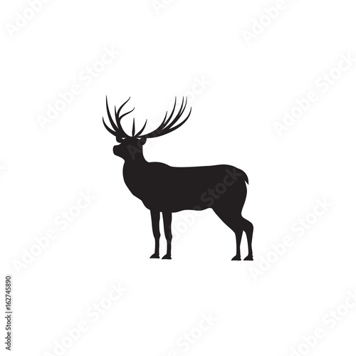 Deer sketch, isolated on white background vector design element